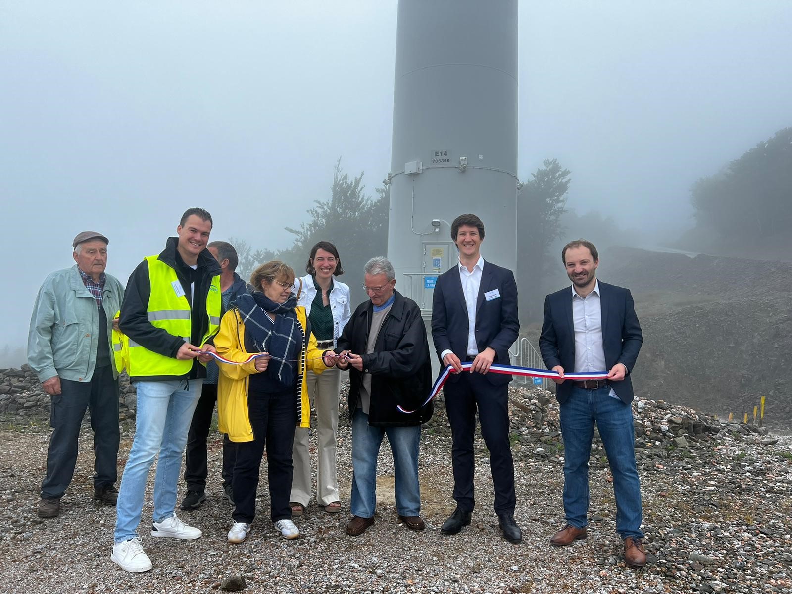 Inauguration du parc éolien de Mélagues-Le Ferrio en Aveyron.
