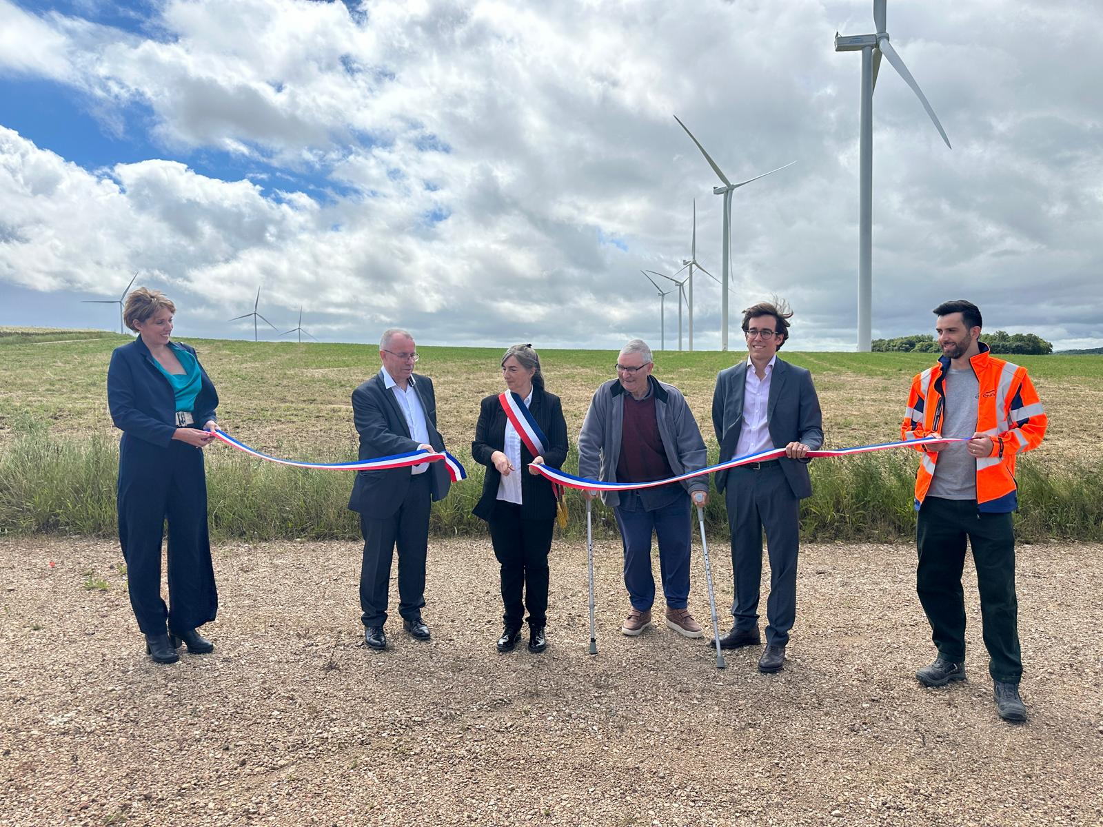 Inauguration du parc éolien de Thory dans l’Yonne.
